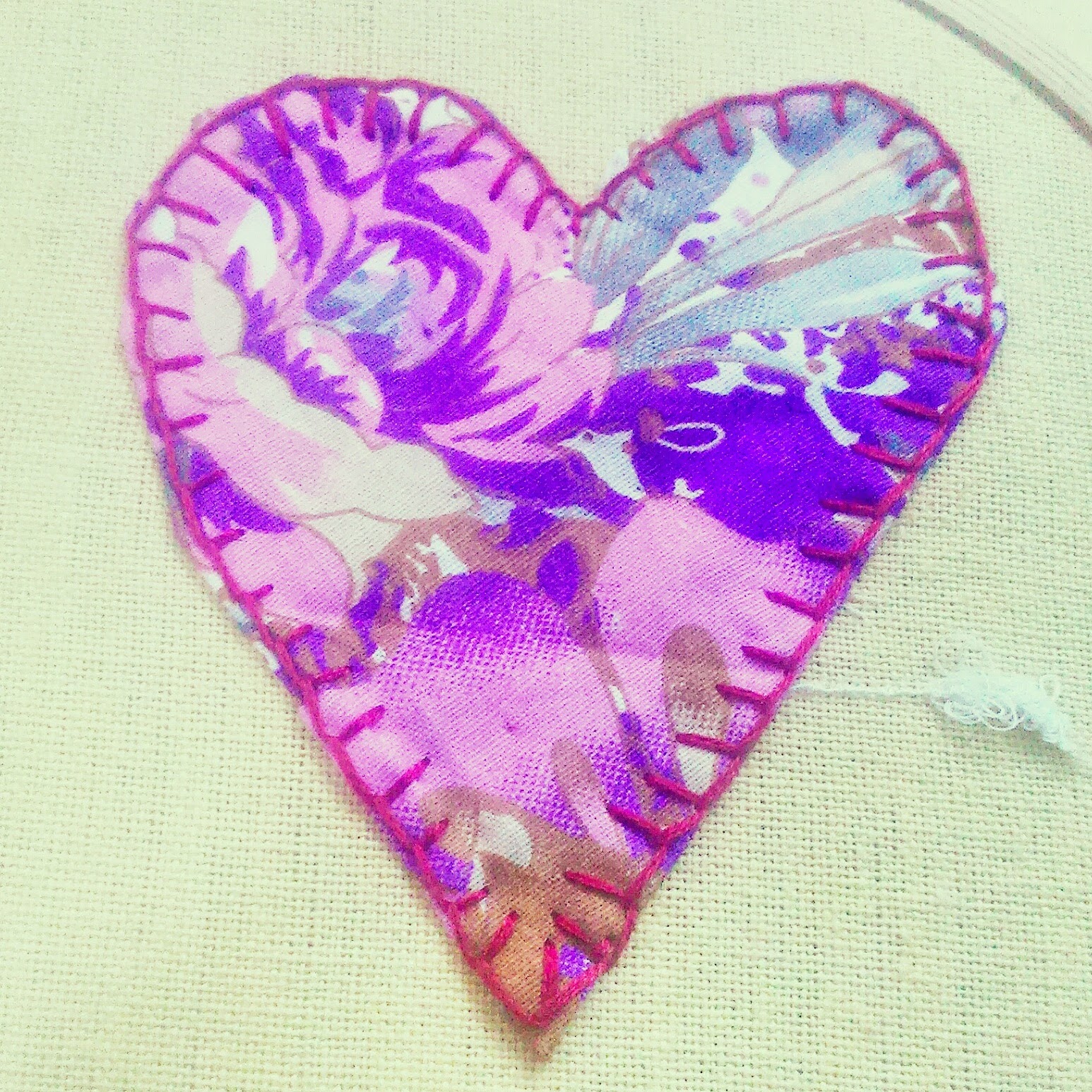 APPLIQUE WORK USING HAND EMBROIDERY colourful threads and tangles